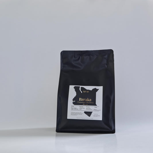 Coffee Plus 254 Baraka Kenyan coffee bag, anaerobic fermentation, medium-light roast, Chepsangor Hills Kenya